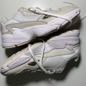 Adidas Falcons women’s size 6.5 white & silver